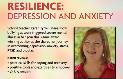 resilience depression and anxiety flyer glf poster